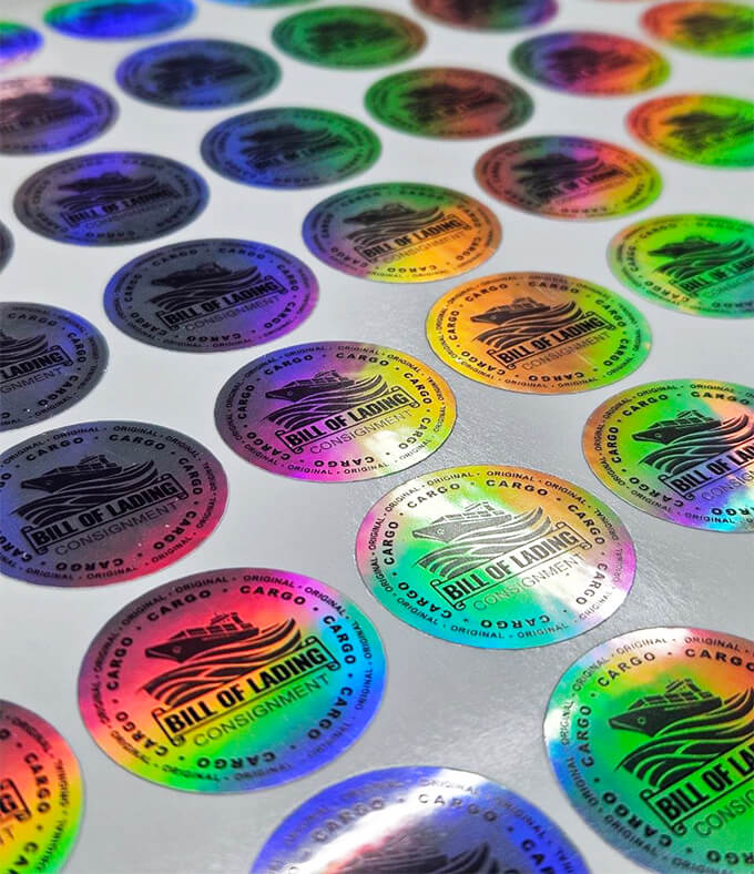 Голографические наклейки заказать печать